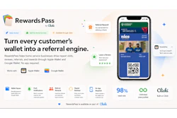 Rewards Pass by Chloe referral rewards program displayed on iPhone showing digital wallet passes and QR code for home services