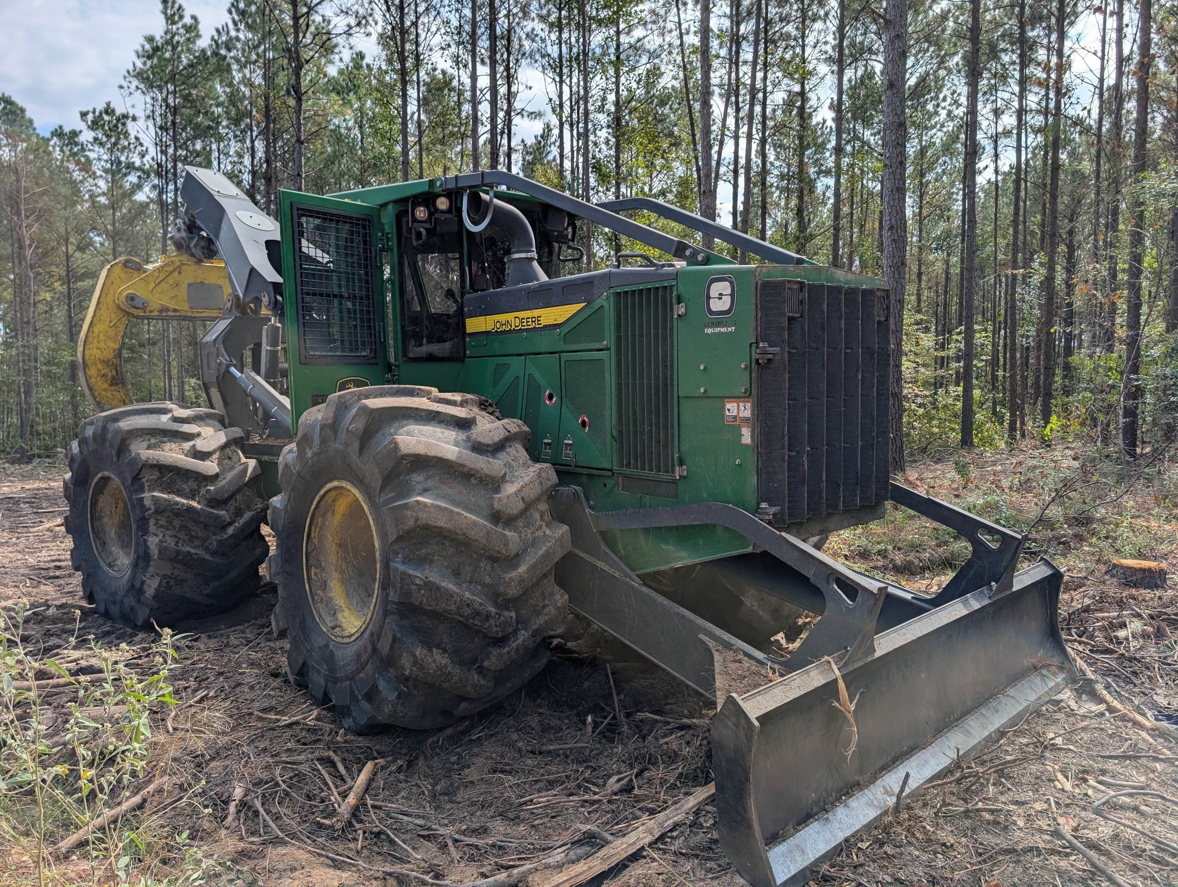 Titan's new ForestEdge tires on a John Deere 648L-II skidder