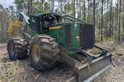 Titan's new ForestEdge tires on a John Deere 648L-II skidder
