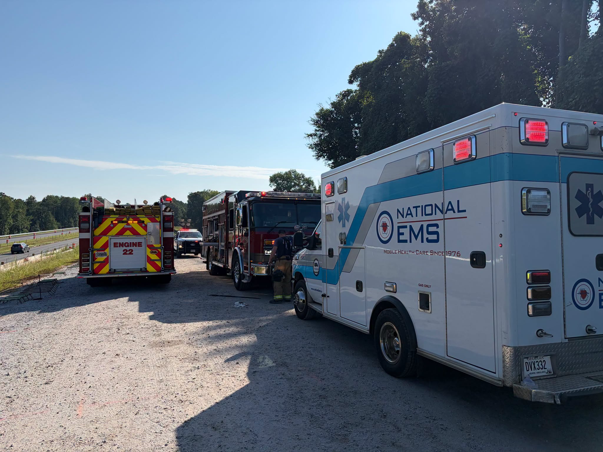 Emergency crews worked with local doctors and nurses to free the man.