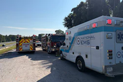 Emergency crews worked with local doctors and nurses to free the man.