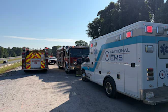 Emergency crews worked with local doctors and nurses to free the man.