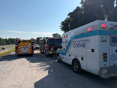 Emergency crews worked with local doctors and nurses to free the man.