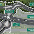 A rendering of the future expressway interchange at Valley Avenue East in Fife, Washington.