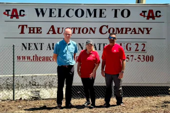 From left to right: Jonnie Keys (Yoder & Frey and Euro Auctions), Claudia Knopp (co-founder of The Auction Company) and Steve Gorin (co-founder of The Auction Company).