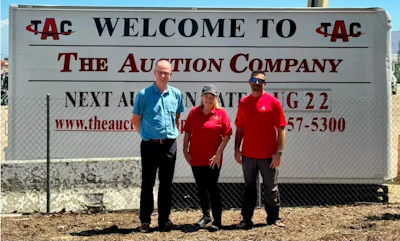 From left to right: Jonnie Keys (Yoder & Frey and Euro Auctions), Claudia Knopp (co-founder of The Auction Company) and Steve Gorin (co-founder of The Auction Company).