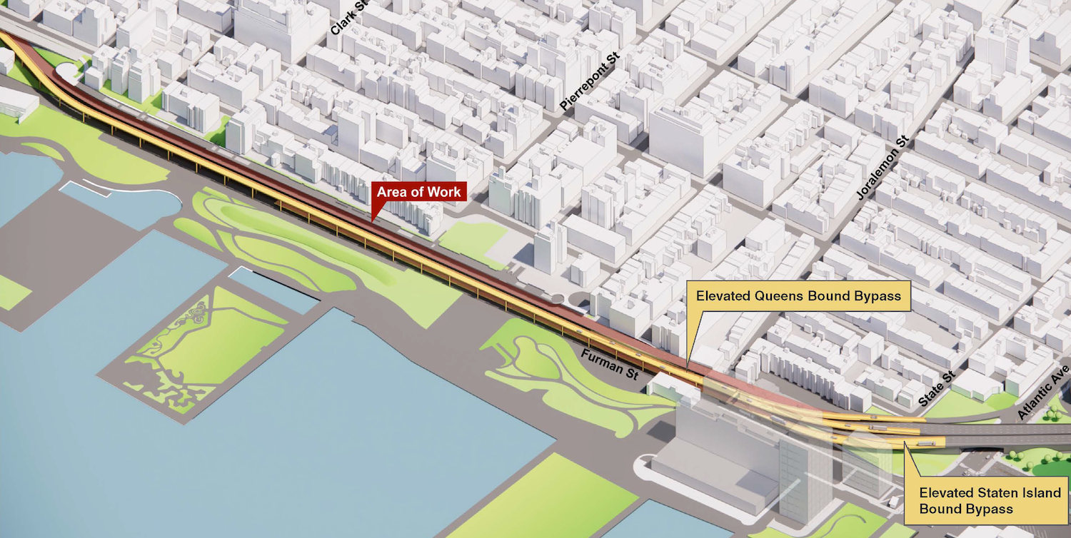 An overview of the BQE Central corridor up for rehabilitation.
