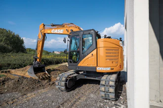 Case's CX145E SR, a 15-ton short-radius excavator