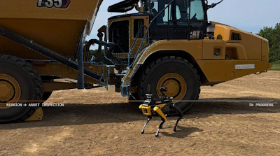 One of the projects for Caterpillar's collaboration with FieldAI is autonomous inspections to improve safety and operational visibility.