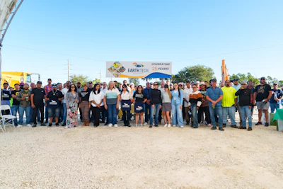 Earth Tech Enterprises employees pictured at the company's 2025 Safety Day at Bell Mine.