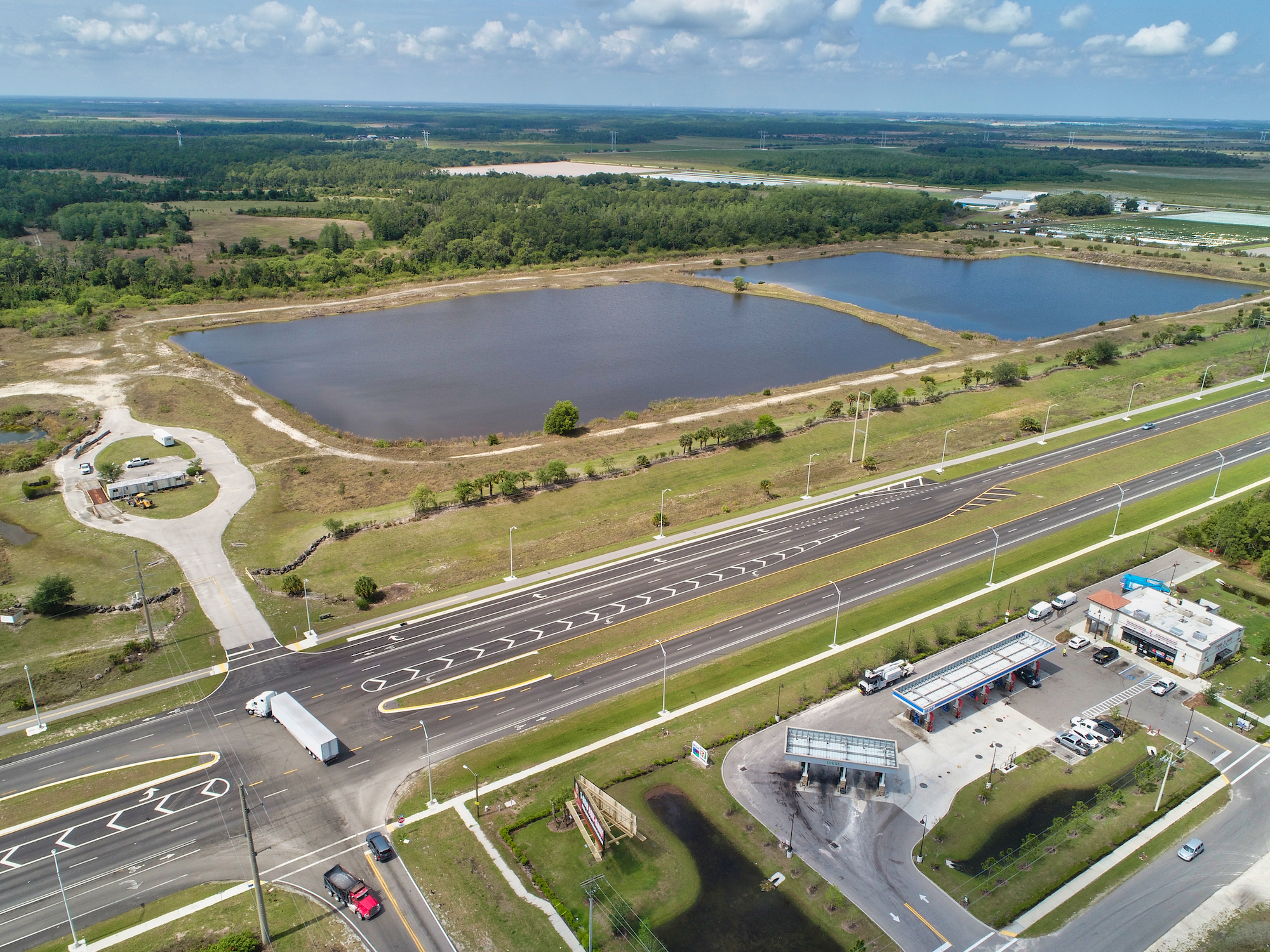 Aerial view of Bell Mine in Lehigh Acres, Florida