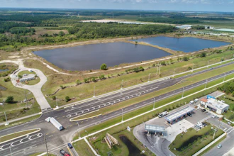 Aerial view of Bell Mine in Lehigh Acres, Florida